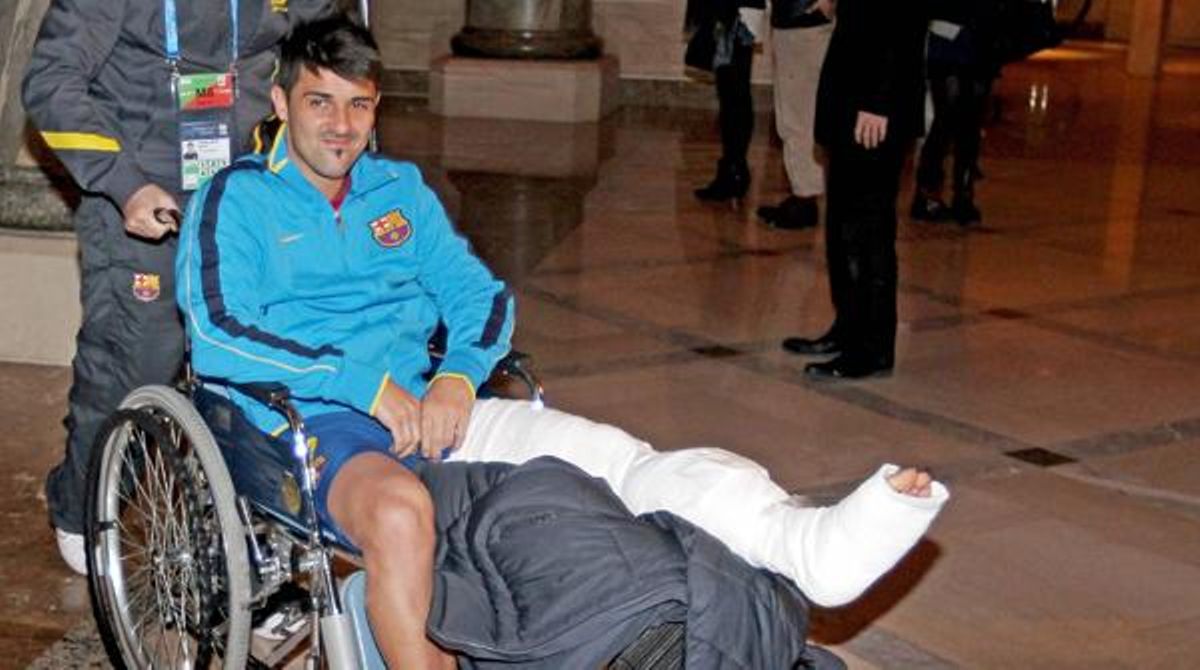 El davanter del Barça, David Villa, serà operat divendres a la tarda.