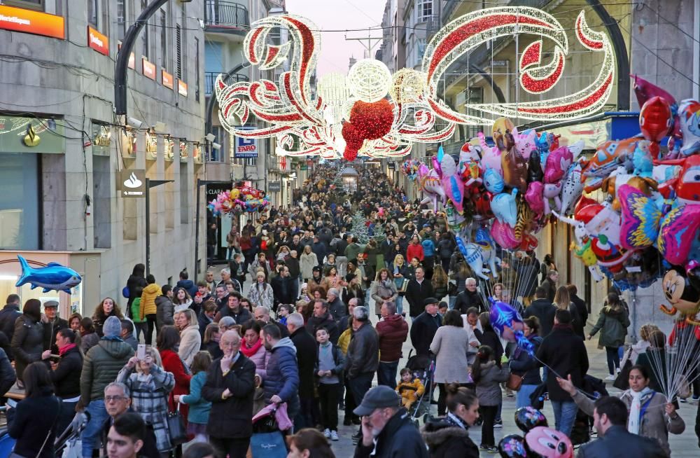 Fiebre de compras navideñas en Vigo