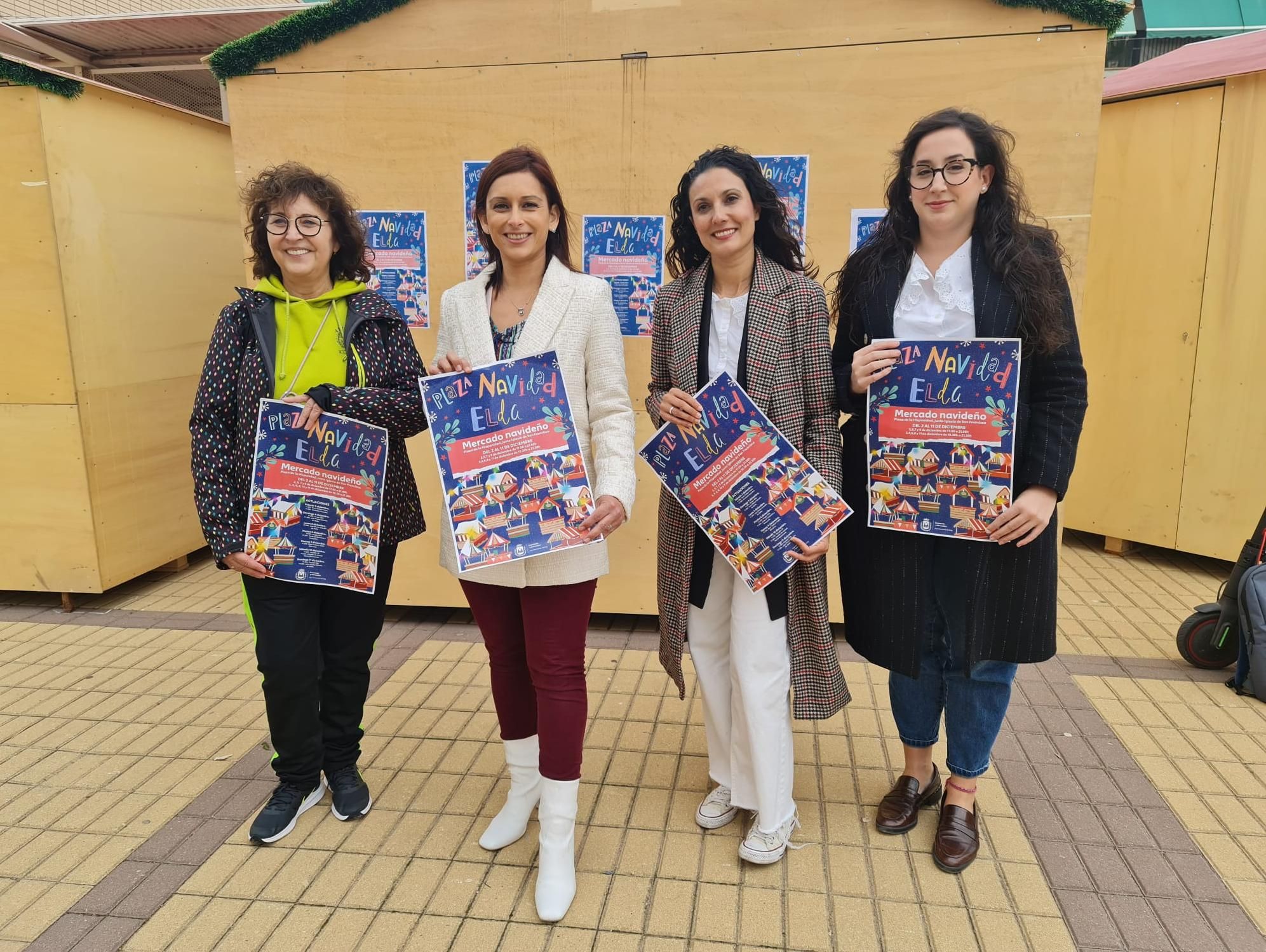 El acto de presentación del Mercado Navideño de Elda.