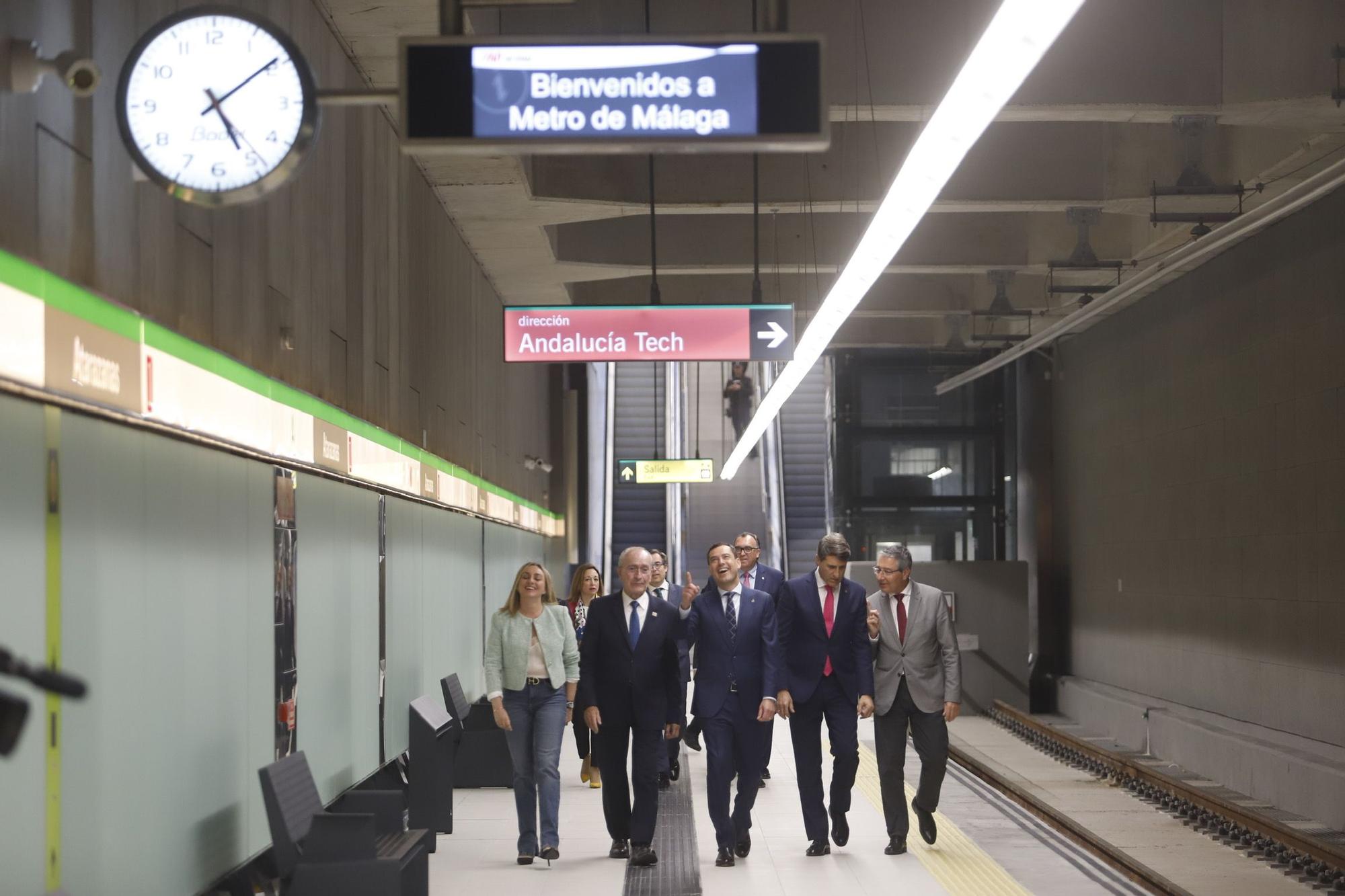 Inauguración de la ampliación del metro de Málaga hasta el Centro