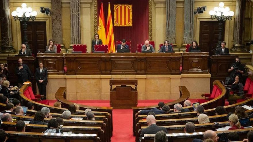 Hemiciclo del Parlament durante una sesión plenaria.