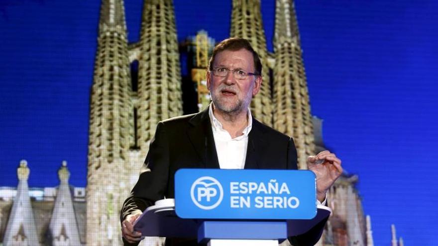 Rajoy en el acto del PP en Barcelona.