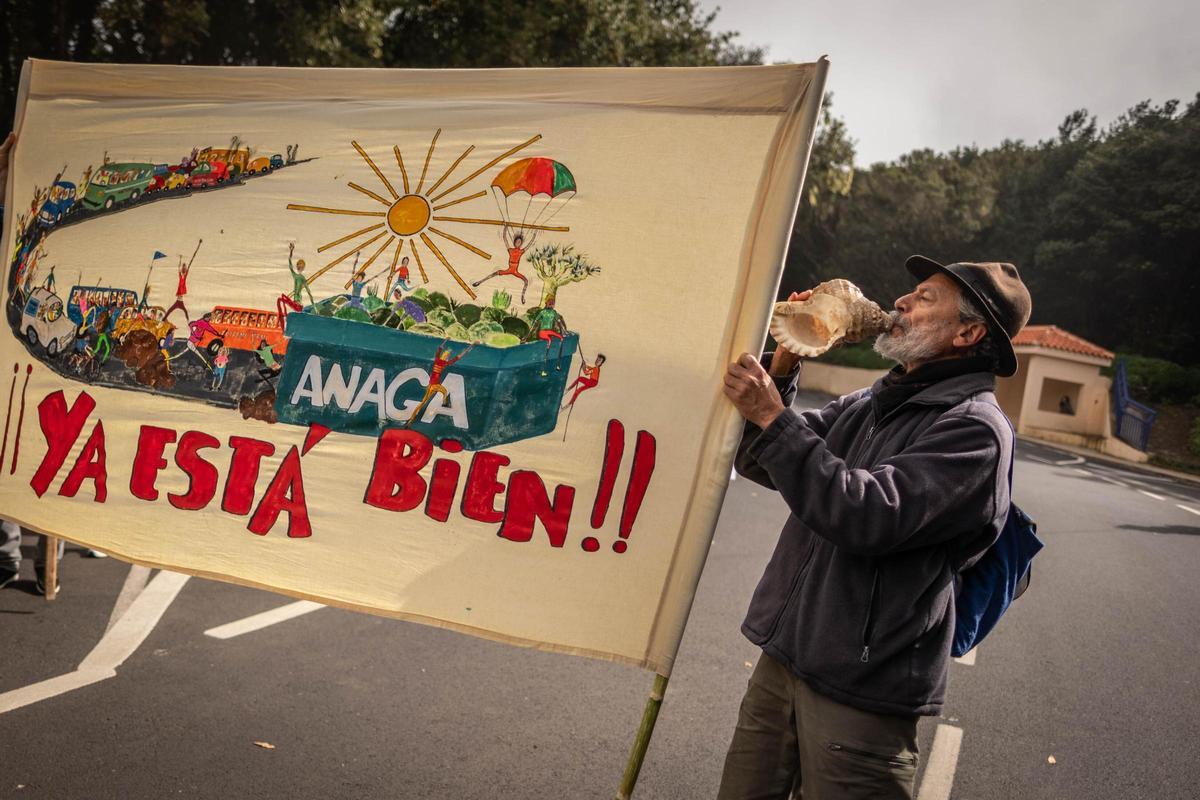 Manifestación en Anaga