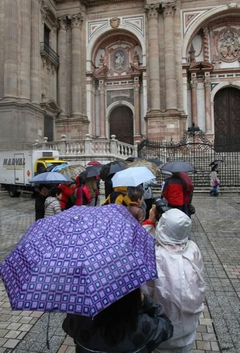 Fuertes lluvias en Málaga