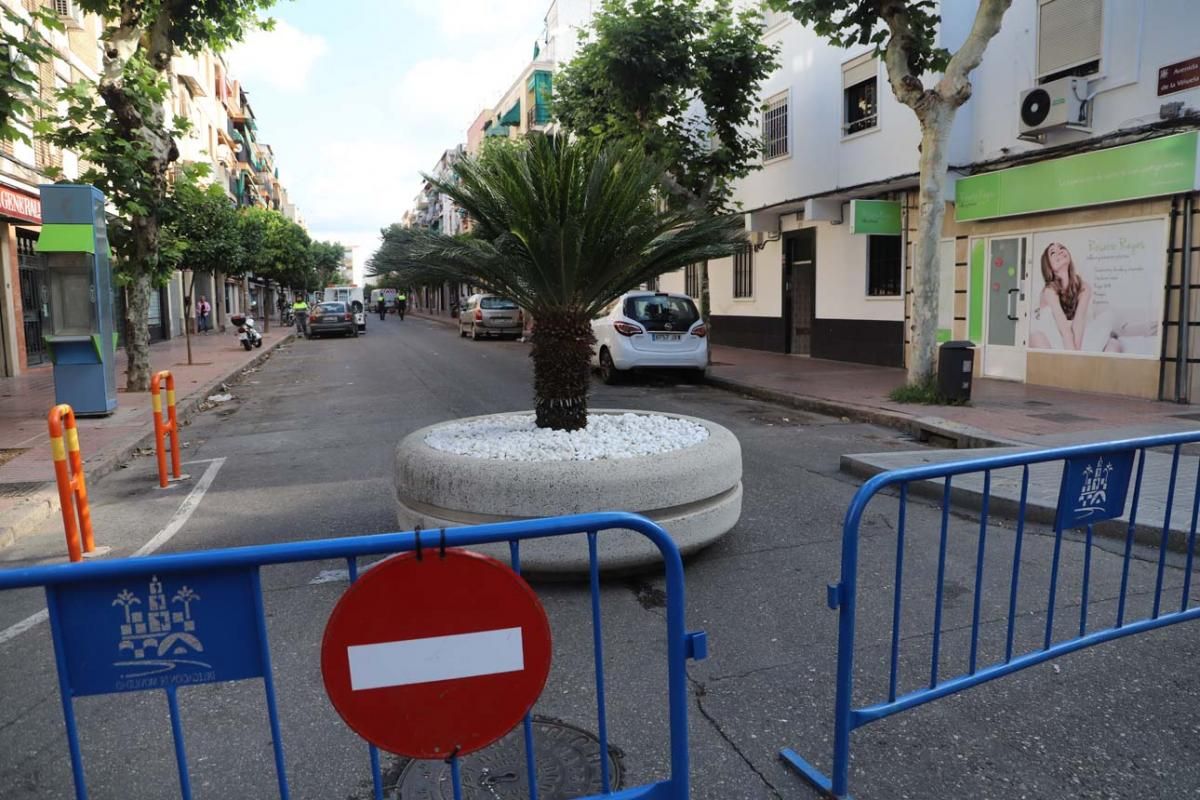 Preparativos para peatonalizar la Viñuela