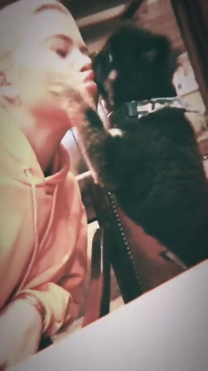 Sofia Richie se come los morros con su perro