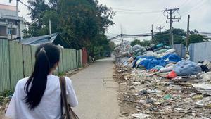 Residuos en una industria de reciclaje de Vietnam