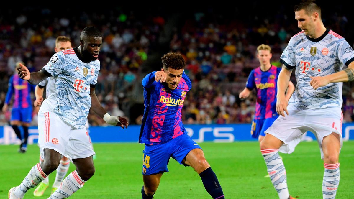 Coutinho reapareció con el Barça frente al Bayern