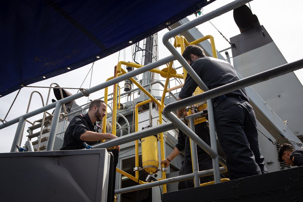 Demostración en Cartagena del nuevo robot de la Armada, el ROV ‘Leopard’