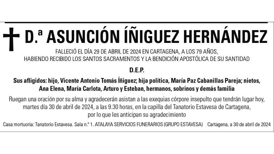 Dª Asunción Íñiguez Hernández