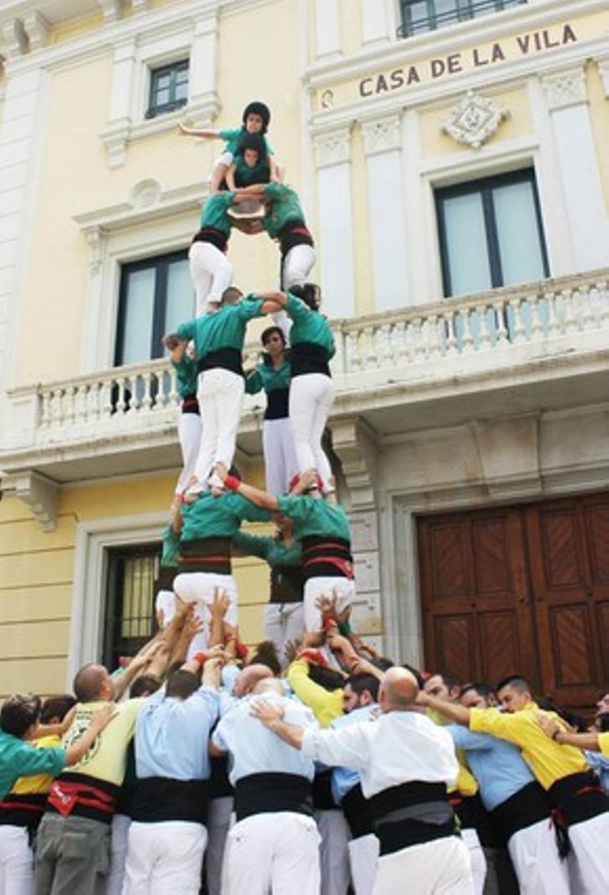 El quatre de sis de la Colla Jove de l’Hospitalet durant la diada del passat 13 de juliol. El quatre de sis de la Colla Jove de l’Hospitalet durant la diada del passat 13 de juliol.