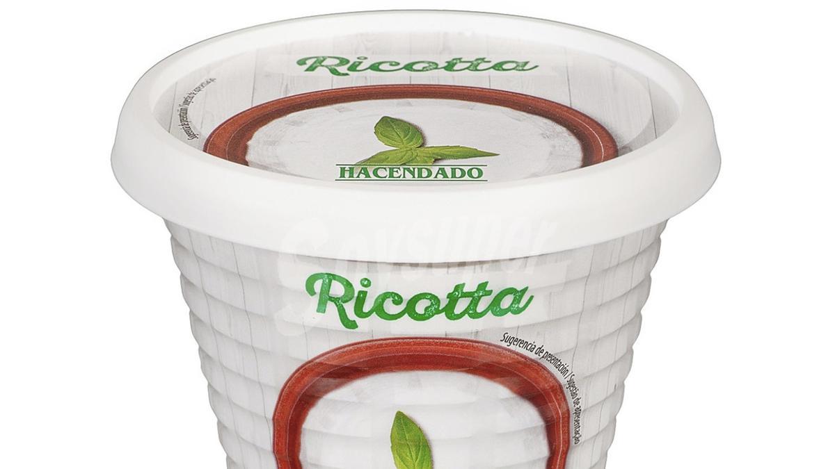 El queso 'ricotta' de Hacendado (Mercadona) .