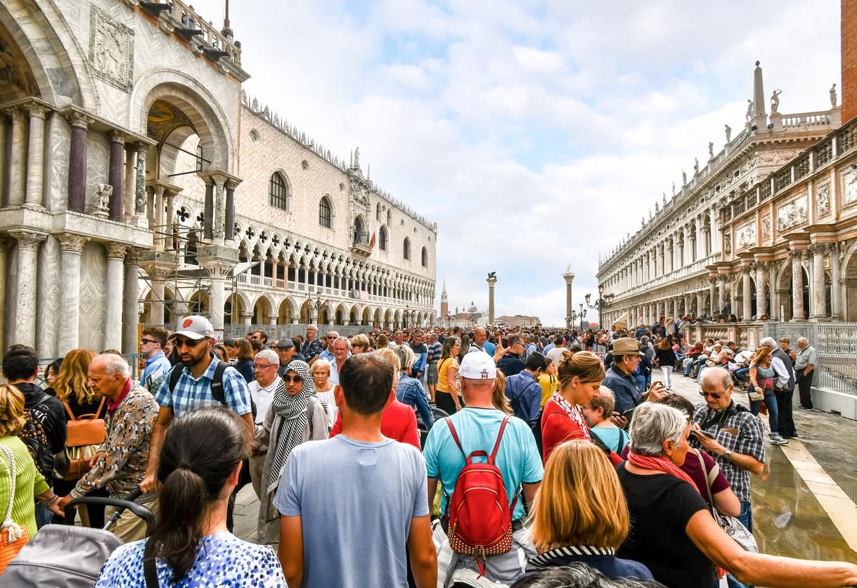 Turistas en Venecia.