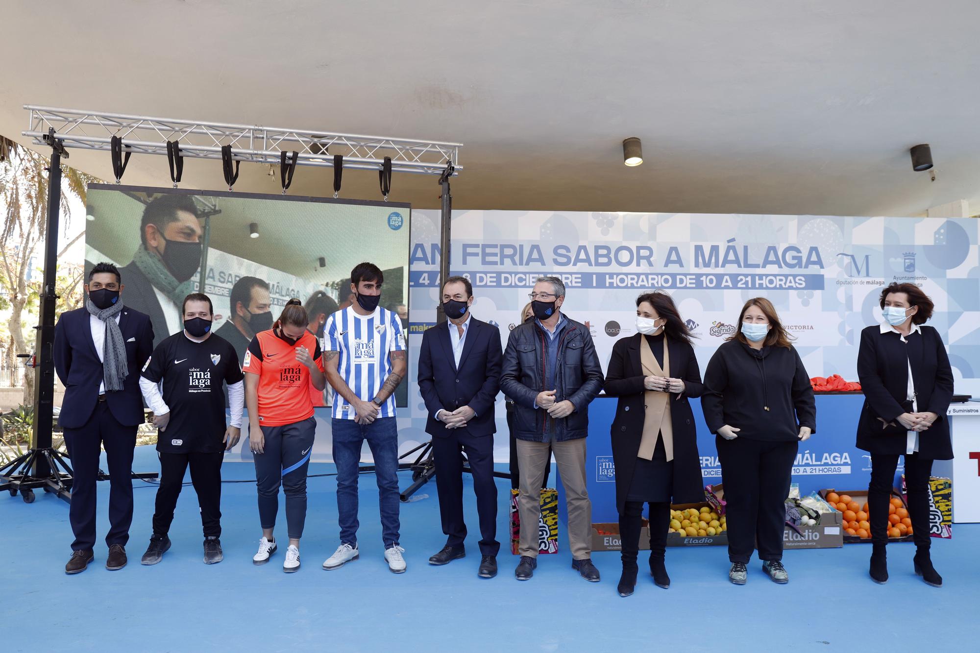 Visita del Málaga CF a la Feria Sabor a Málaga