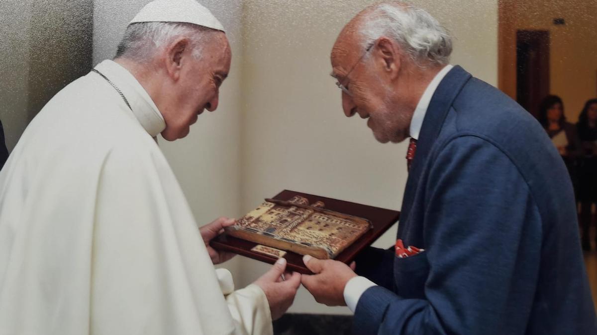El Papa Francisco y José Javier Forcén, el 12 de octubre de 2018.