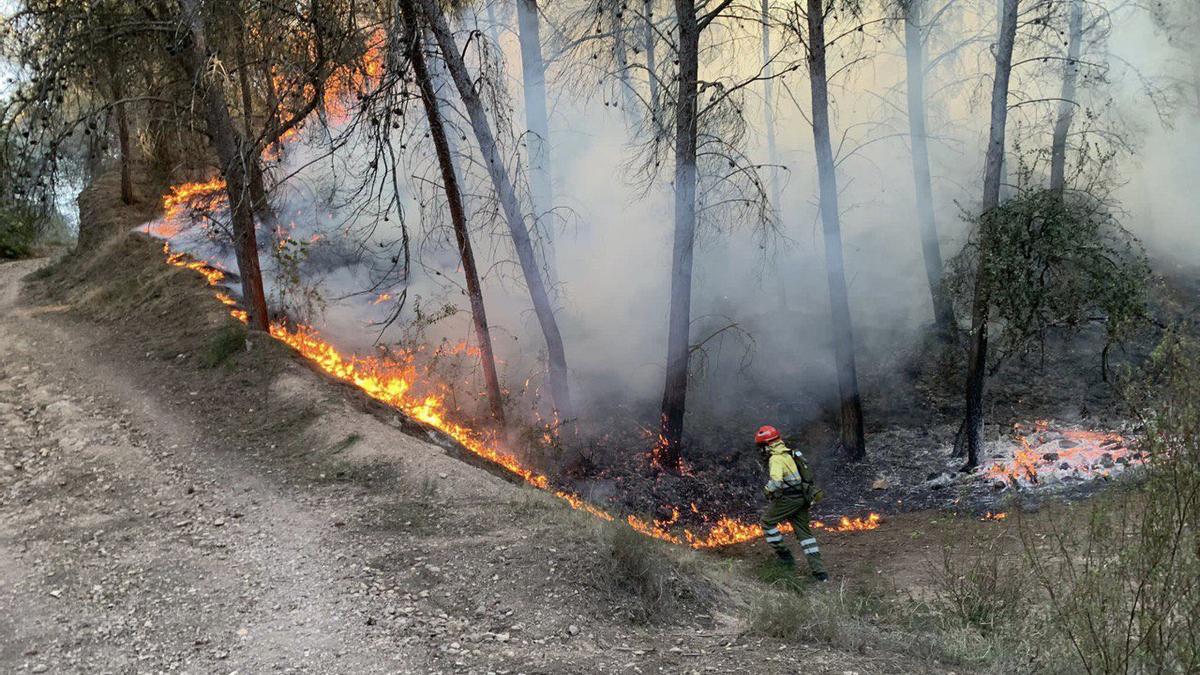 Incendio de La Alberca, en Murcia, el pasado fin de semana.