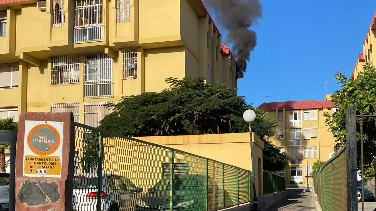 Incendio en un edificio de Maspalomas