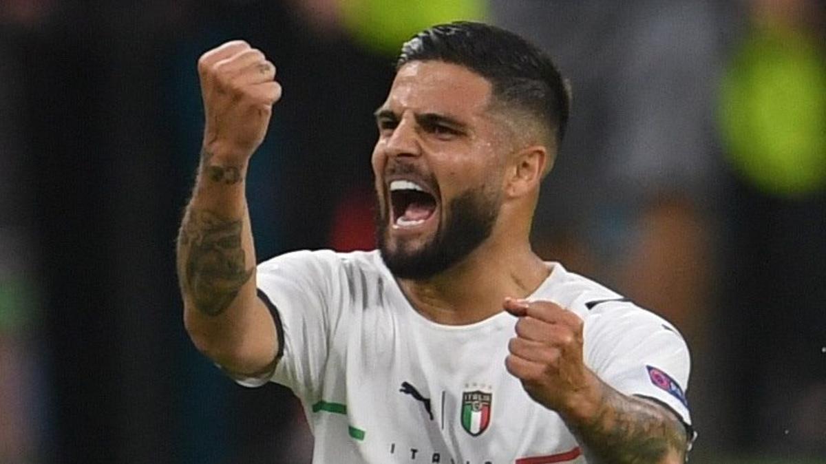 Insigne celebra su golazo en los cuartos de final.