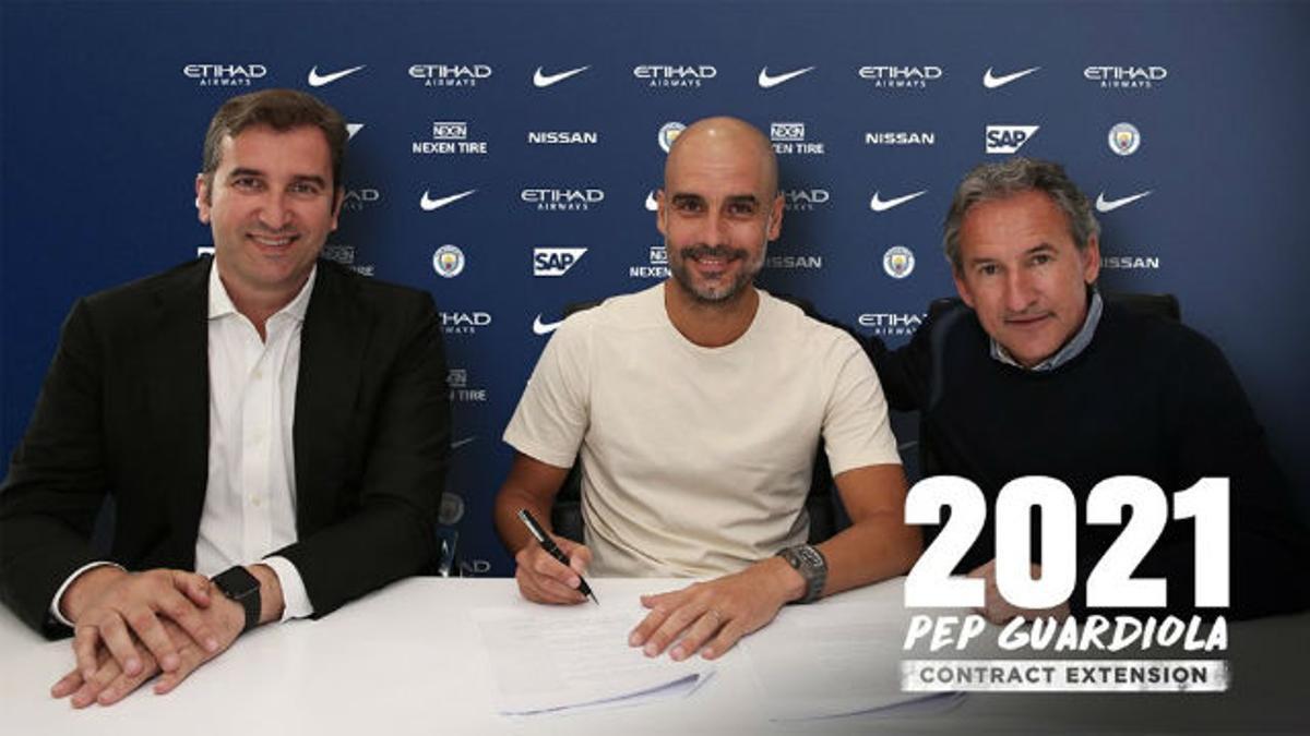 Guardiola renueva con el Manchester City hasta 2021