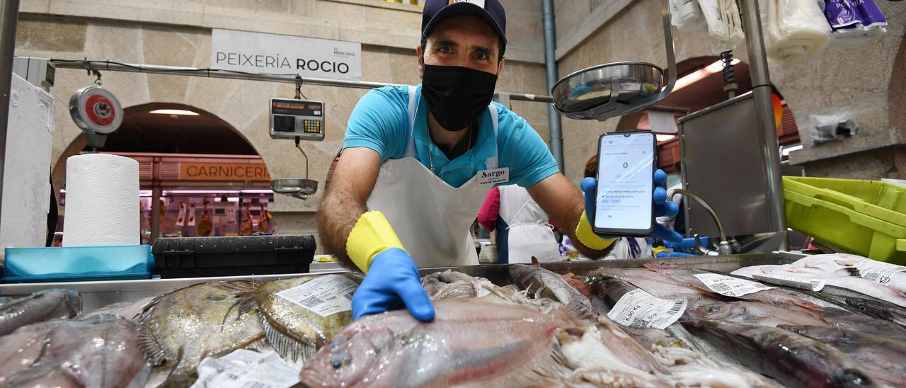 Pescadería Sargo, en el mercado de abastos.