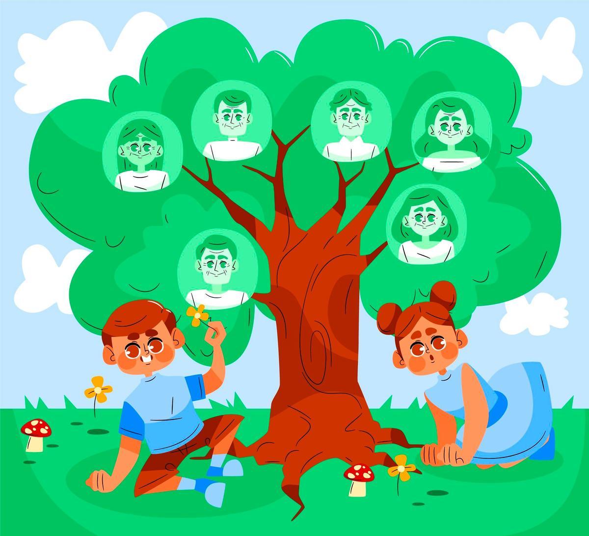 Un árbol genealógico para niños