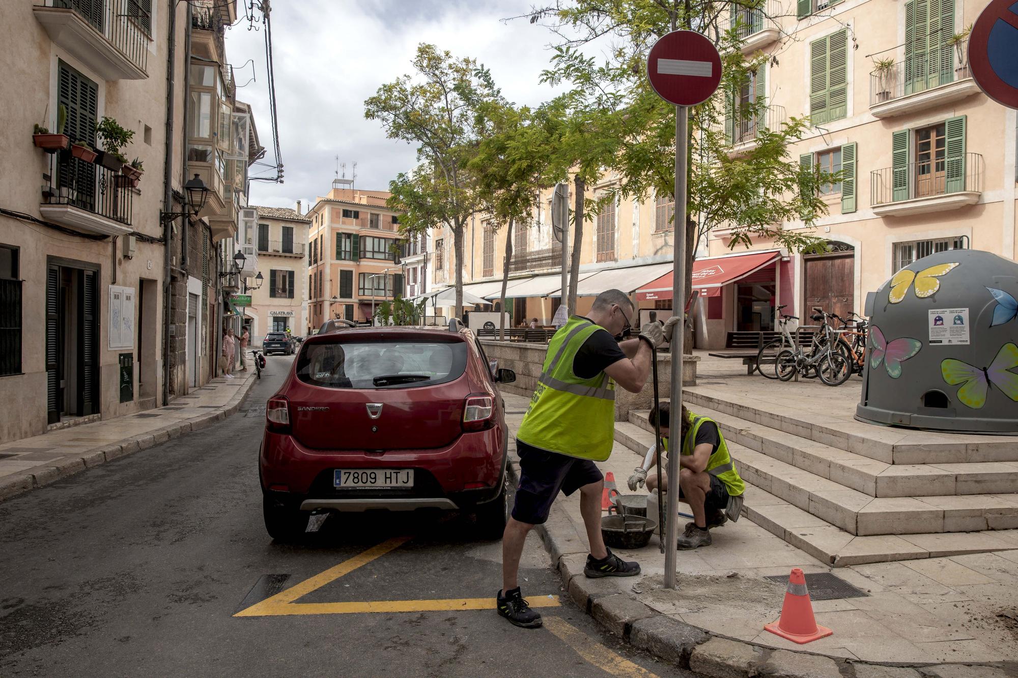 Cambian la circulación en Socors para la senda peatonal de El Temple