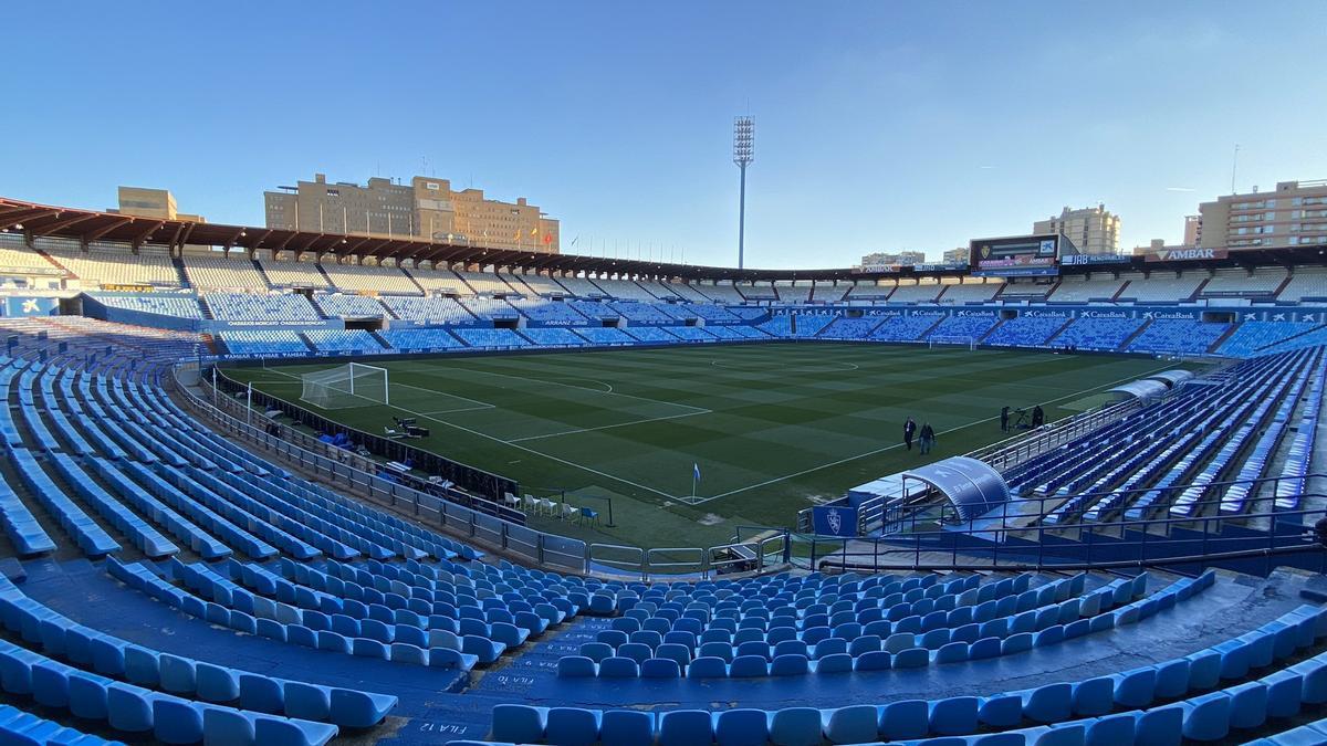 La Romareda se prepara para el Zaragoza-Levante.