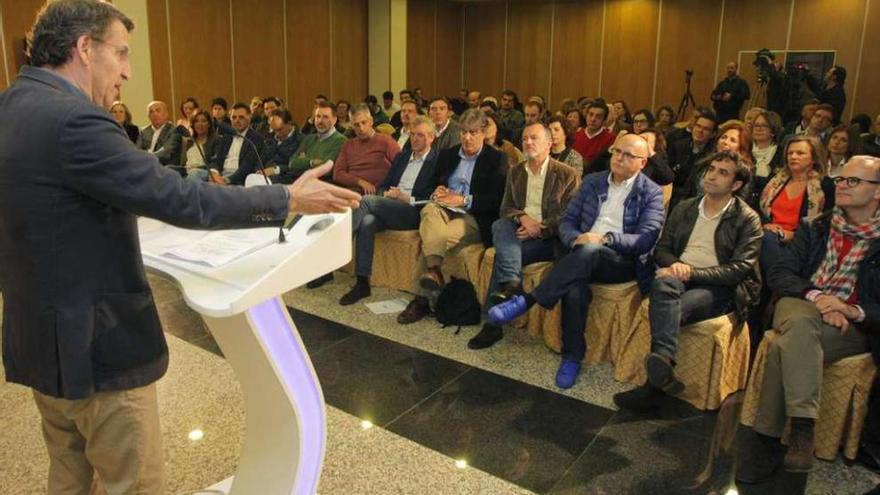 Feijóo, durante la presentación del programa del Partido Popular el pasado domingo.