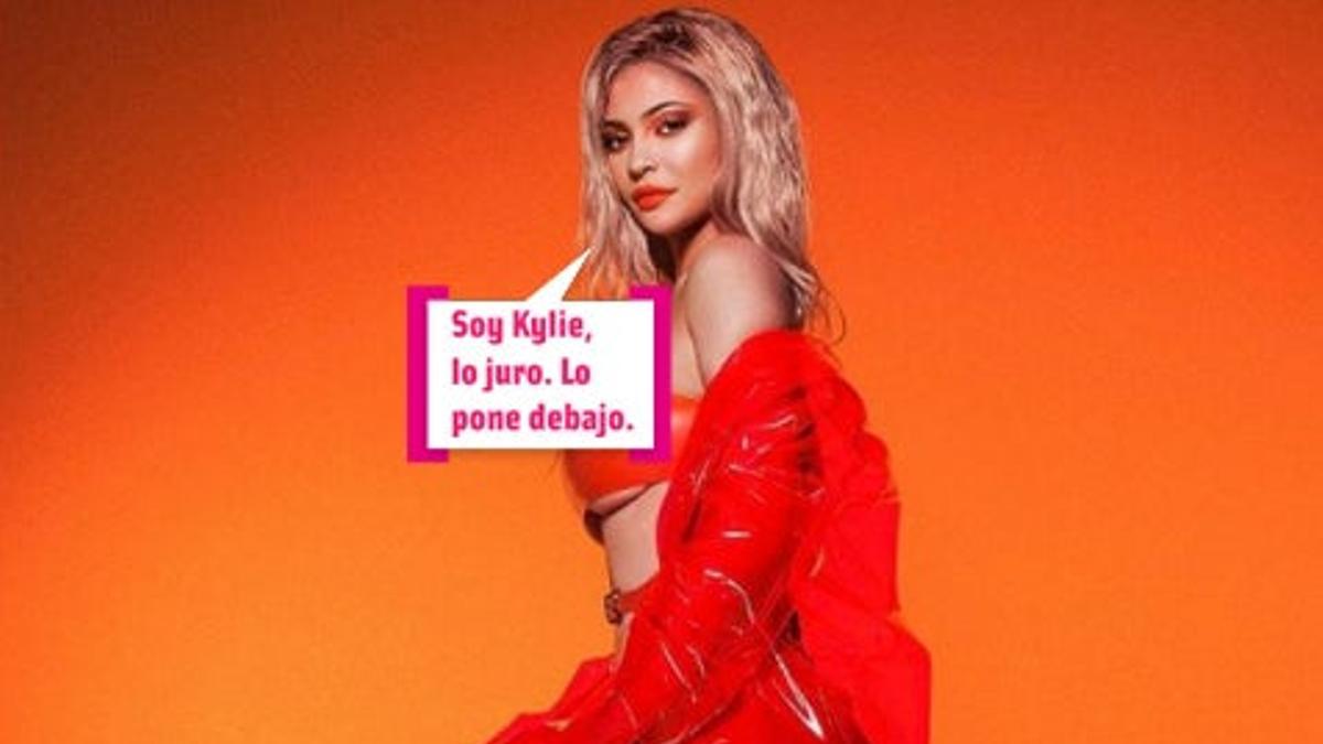 Kylie Jenner envuelta en plástico