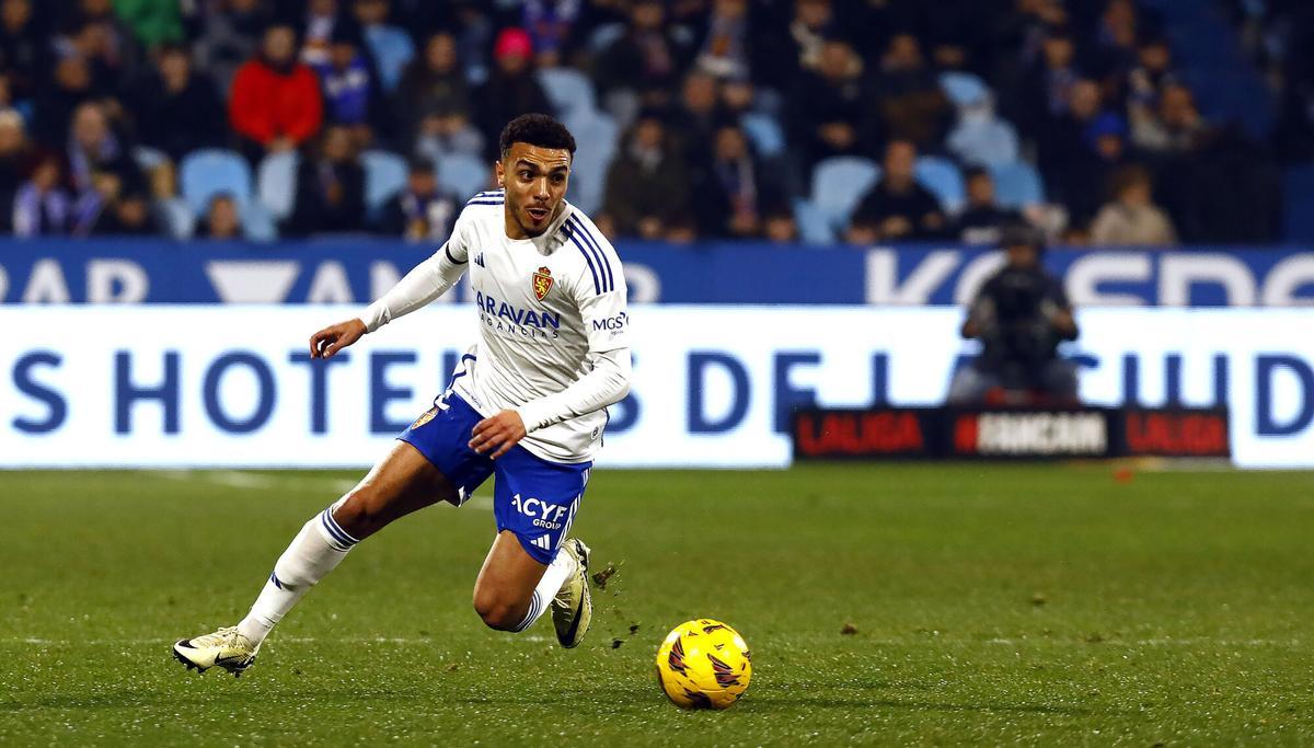 Zedadka en un partido con el Real Zaragoza