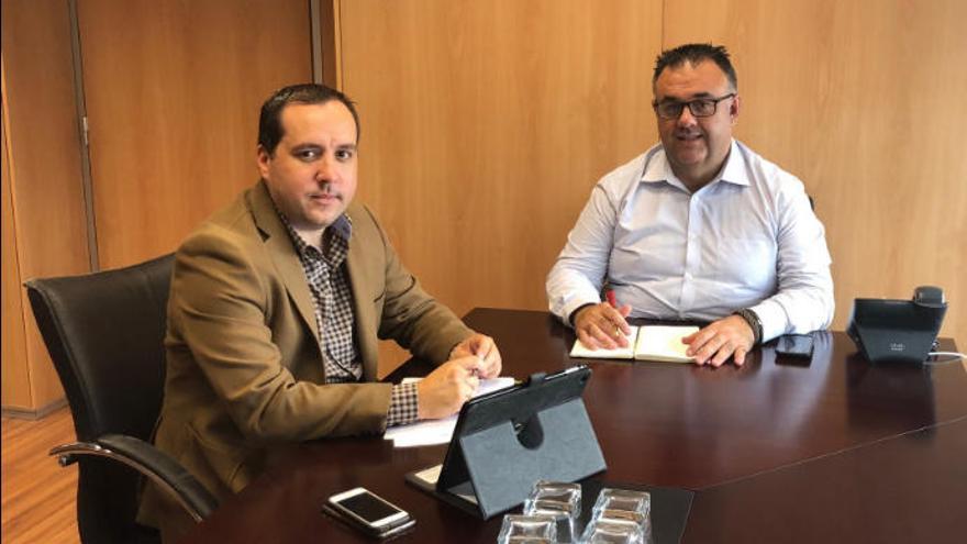 Reunión de Conrado Domínguez y Jonathan Fumero.