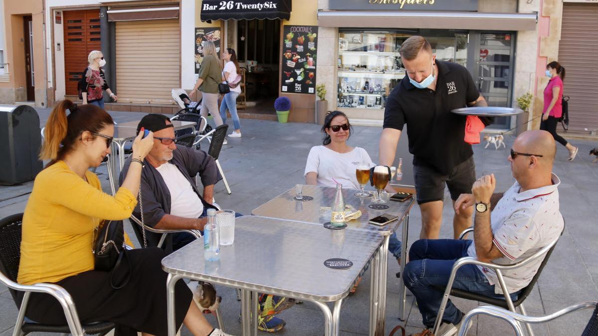 La terrassa d&#039;un bar.