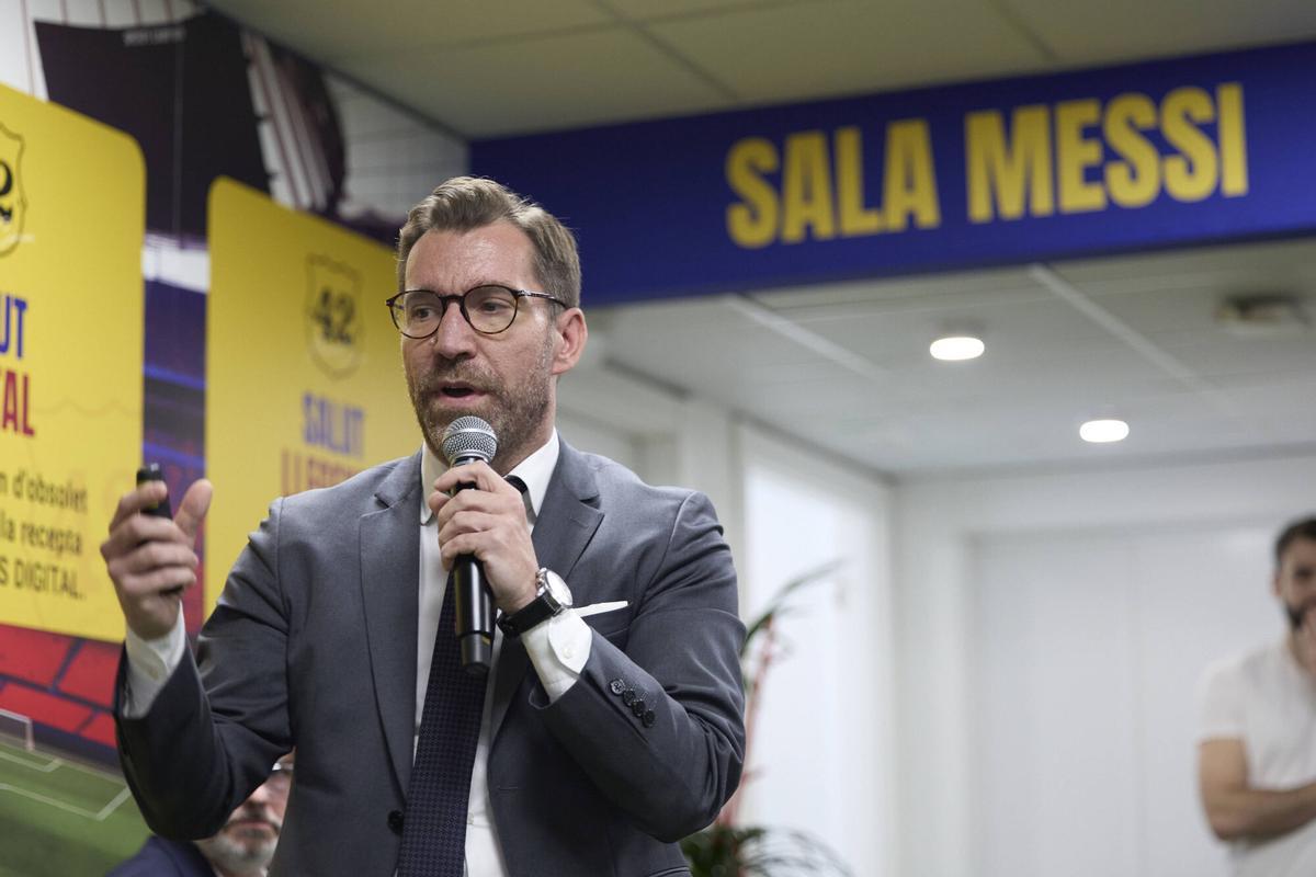 Presentación Espai Barça 365 precandidato a las elecciones a la presidencia del FC Barcelona 2026 de Marc Ciria Foto: Dani Barbeito Moviment 42