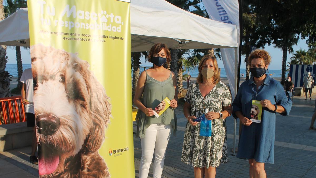 Presentación de la campaña ayer en la playa Heliópolis, junto a la Biblioteca del Mar.