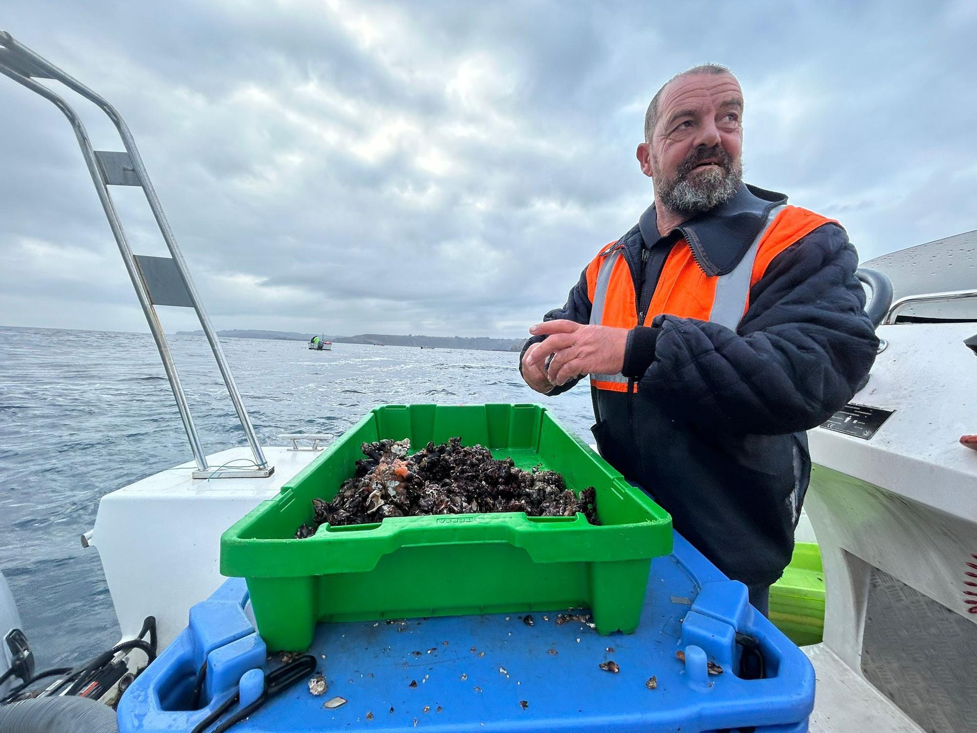 EN IMÁGENES: Así luchan los mariscadores de Luanco por cada kilo de percebe en el cabo Peñas