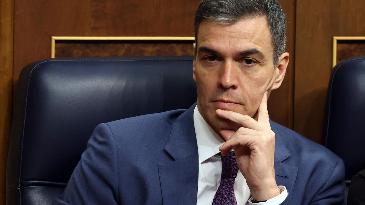 Pedro Sánchez, en la sesión de control del Congreso