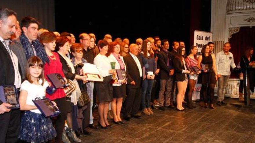 Los premiados de la pasada edición de la Gala del Deporte Zamorano.