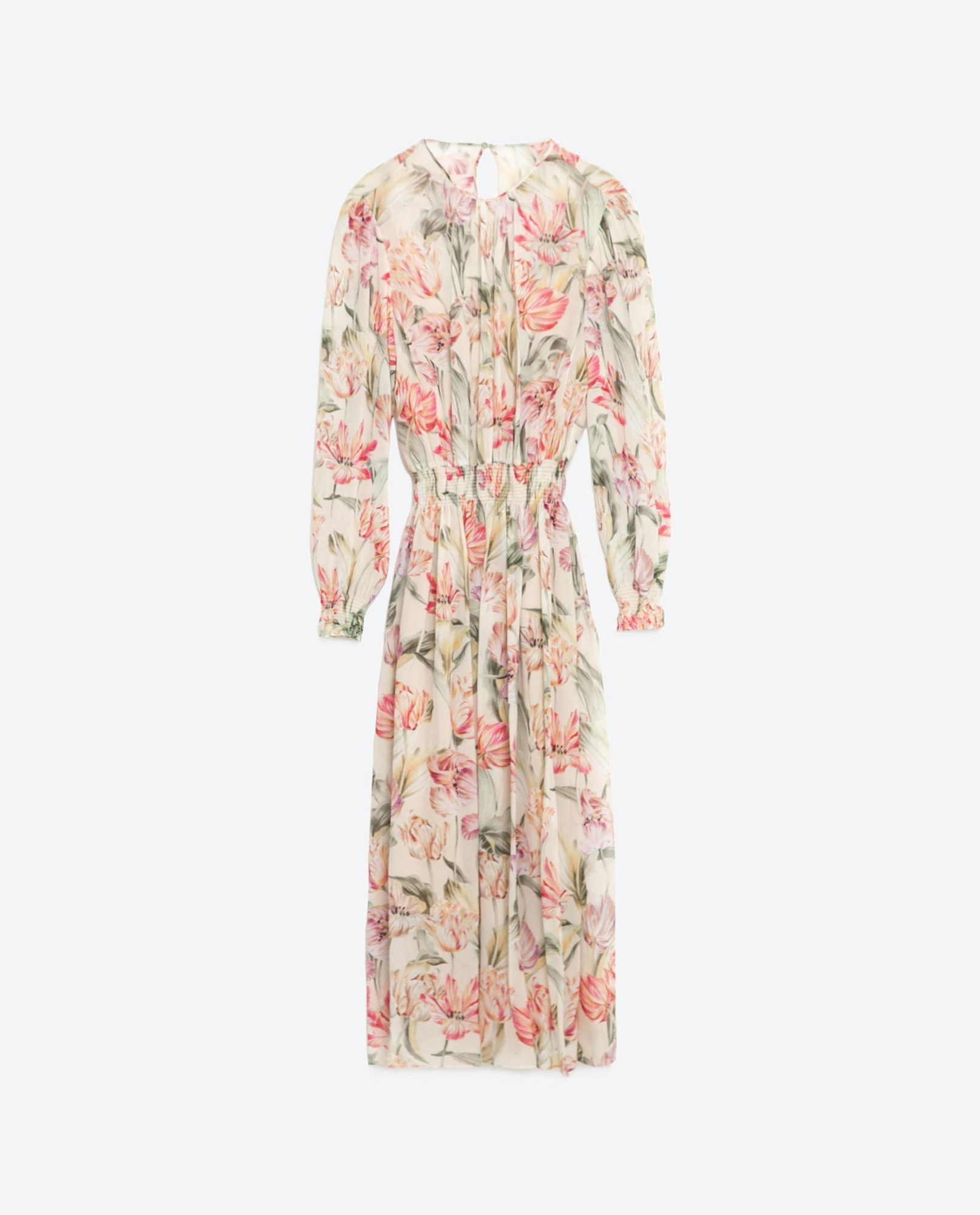 10 vestidos de flores, de manga larga.
