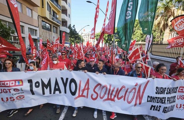 Manifestación Primero de Mayo en Santa Cruz de Tenerife