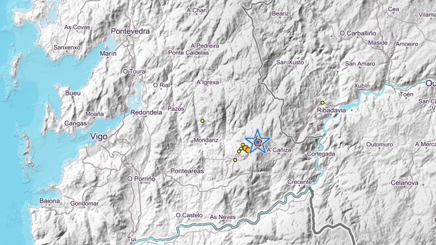 El terremoto de este martes tuvo su epicentro en O Covelo (Pontevedra).