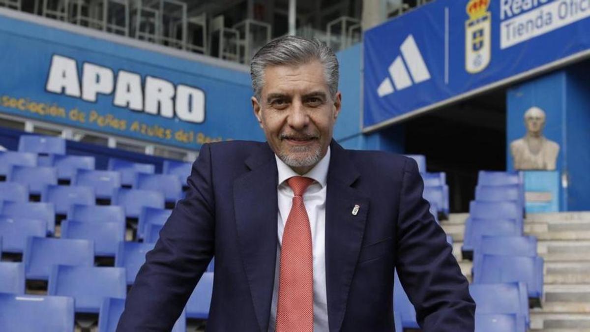 Martín Peláez, en el Carlos Tartiere.