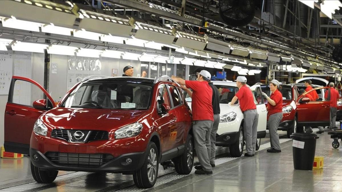 Cadena de montaje de la fábrica de Nissan en Sunderland (Reino Unido).