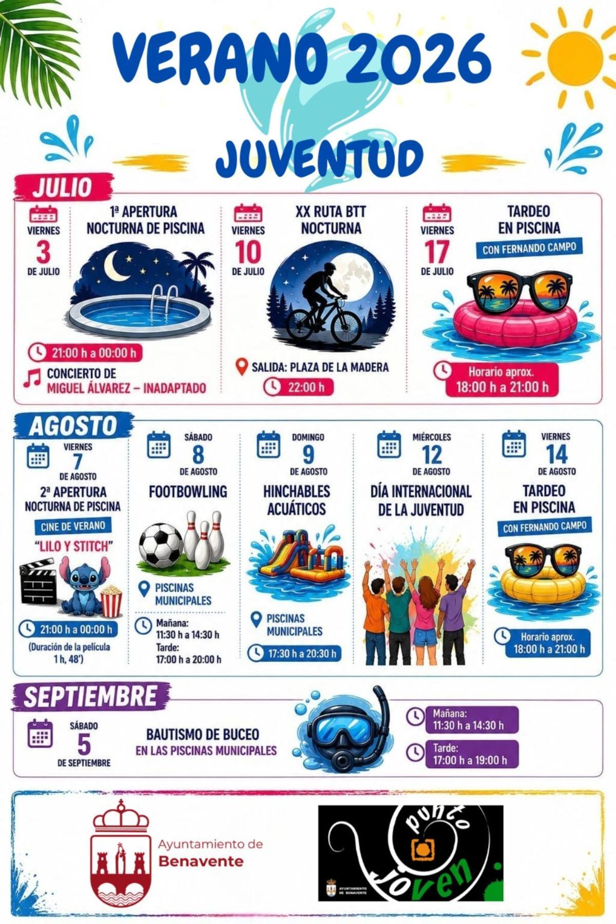 Programa estival para jóvenes en Benavente.