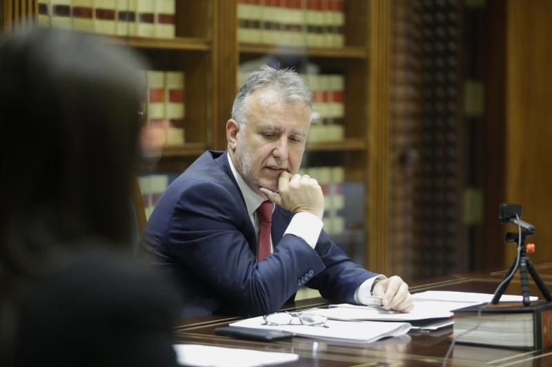 Reunión de Victor Torres presidente del gobierno de Canarias con el grupo político del PP   | 14/05/2020 | Fotógrafo: Delia Padrón