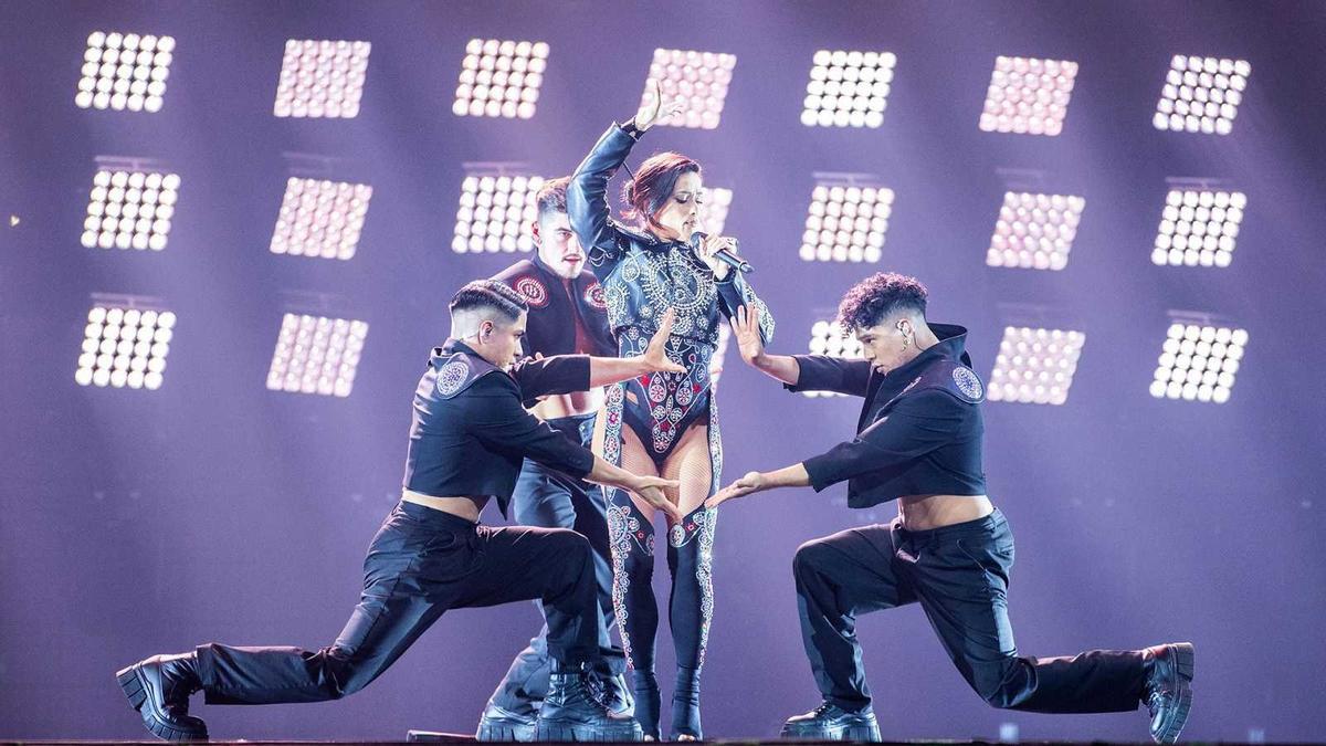 Ensayo de Chanel para Eurovisión.