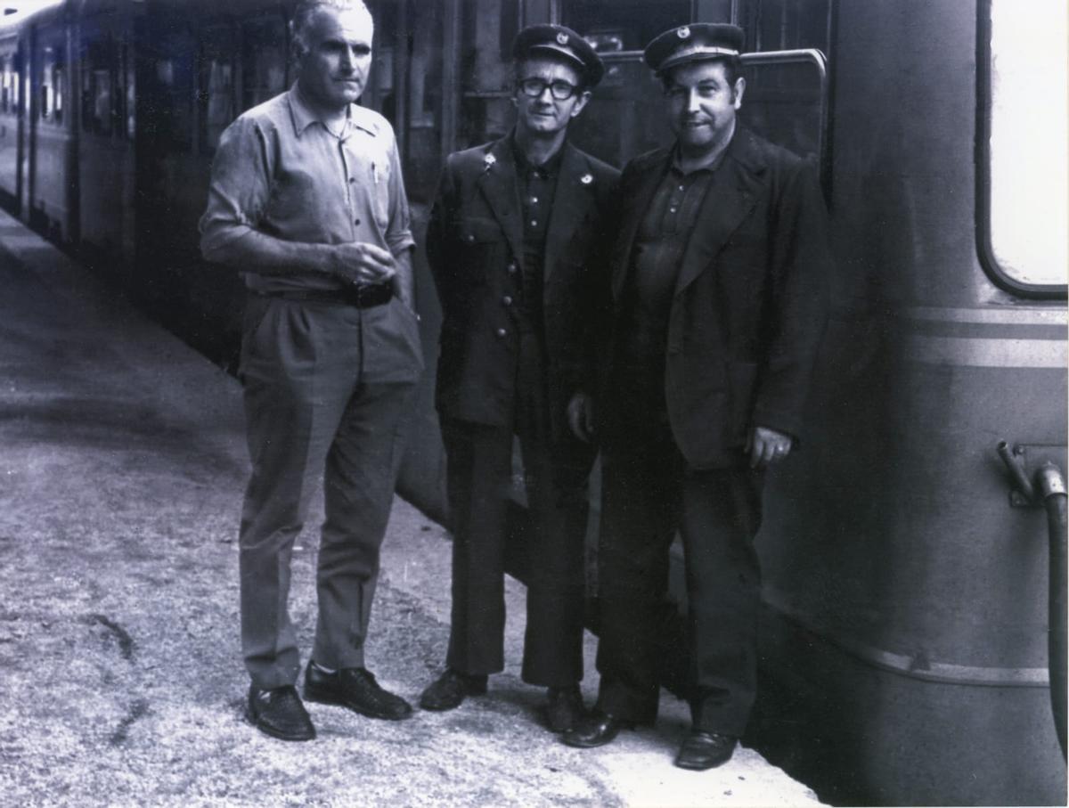 Angel Díaz, con Jesús "Moreda" y Segundo Alonso en Collanzo en el año 1967.