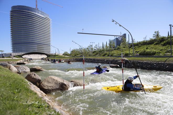En imágenes I Nueva etapa del Canal de Aguas Bravas de la Expo de Zaragoza