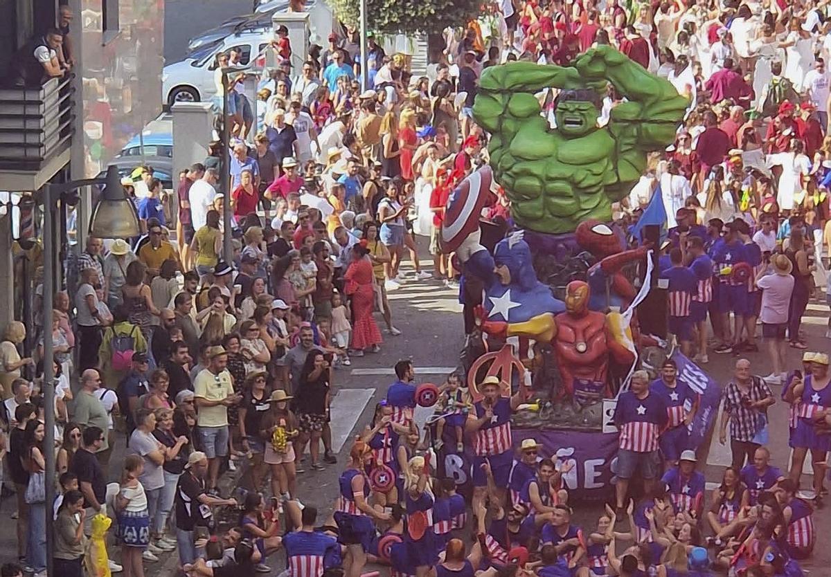 Boroñes, en el desfile.