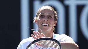 La tenista Madison Keys celebra un punto