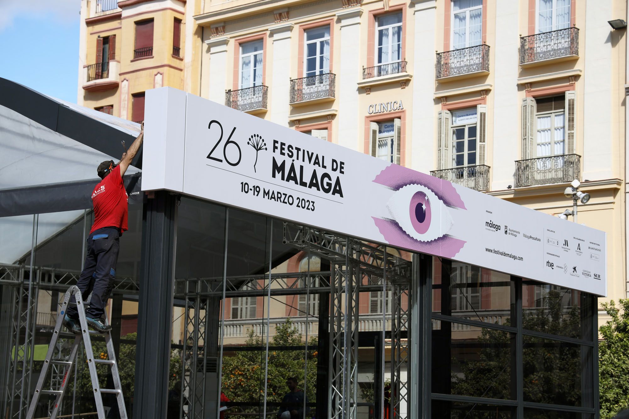 Preparativos del Festival de Cine de Málaga de 2023